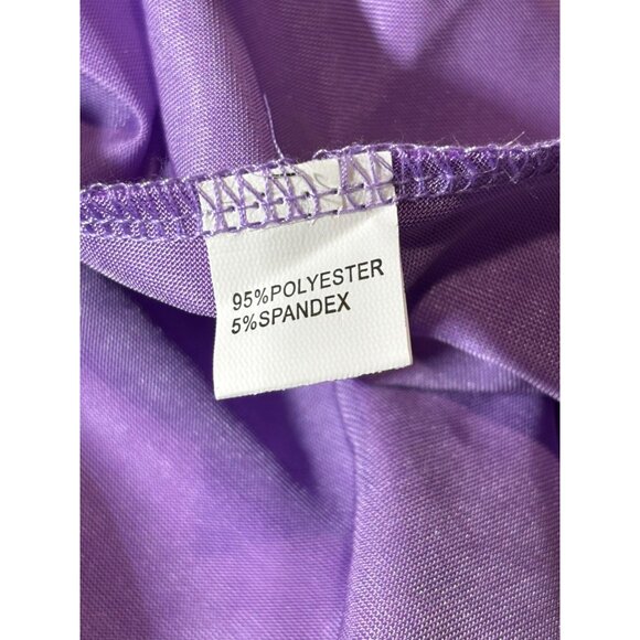 Set of Red and Purple One-Shoulder Ruched Midi Dress With Adjustable Straps - Picture 10 of 12